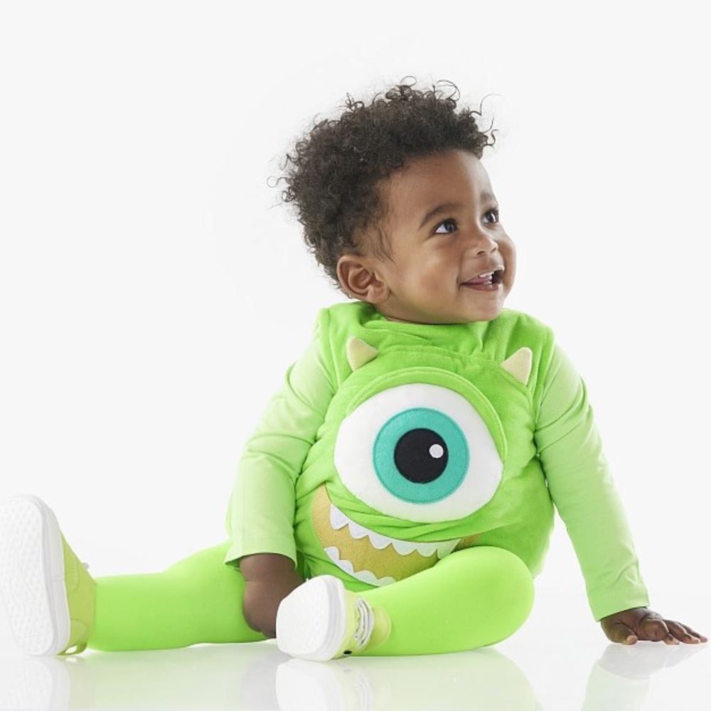 Pottery barn Monsters inc Mike costume 6-12 months w/onesie and leggings